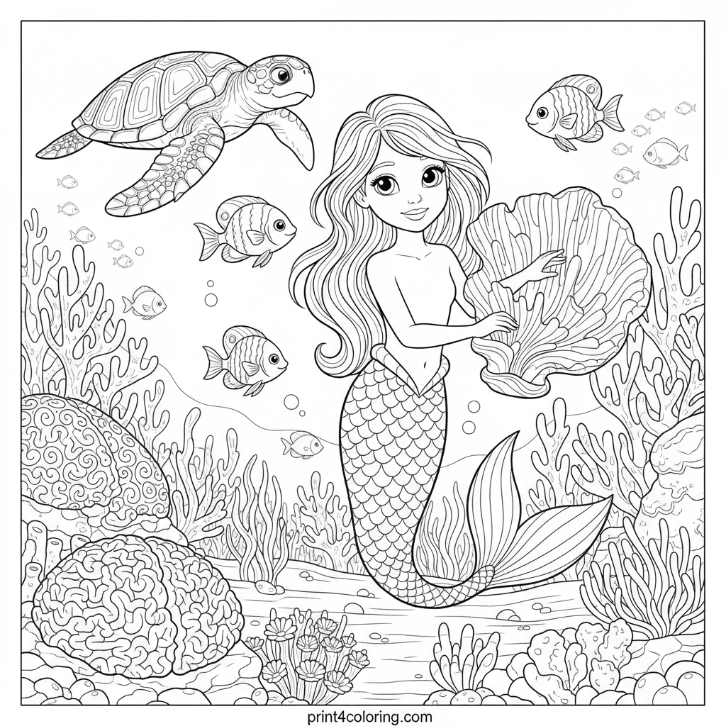 The Curious Mermaid's Coral Kingdom