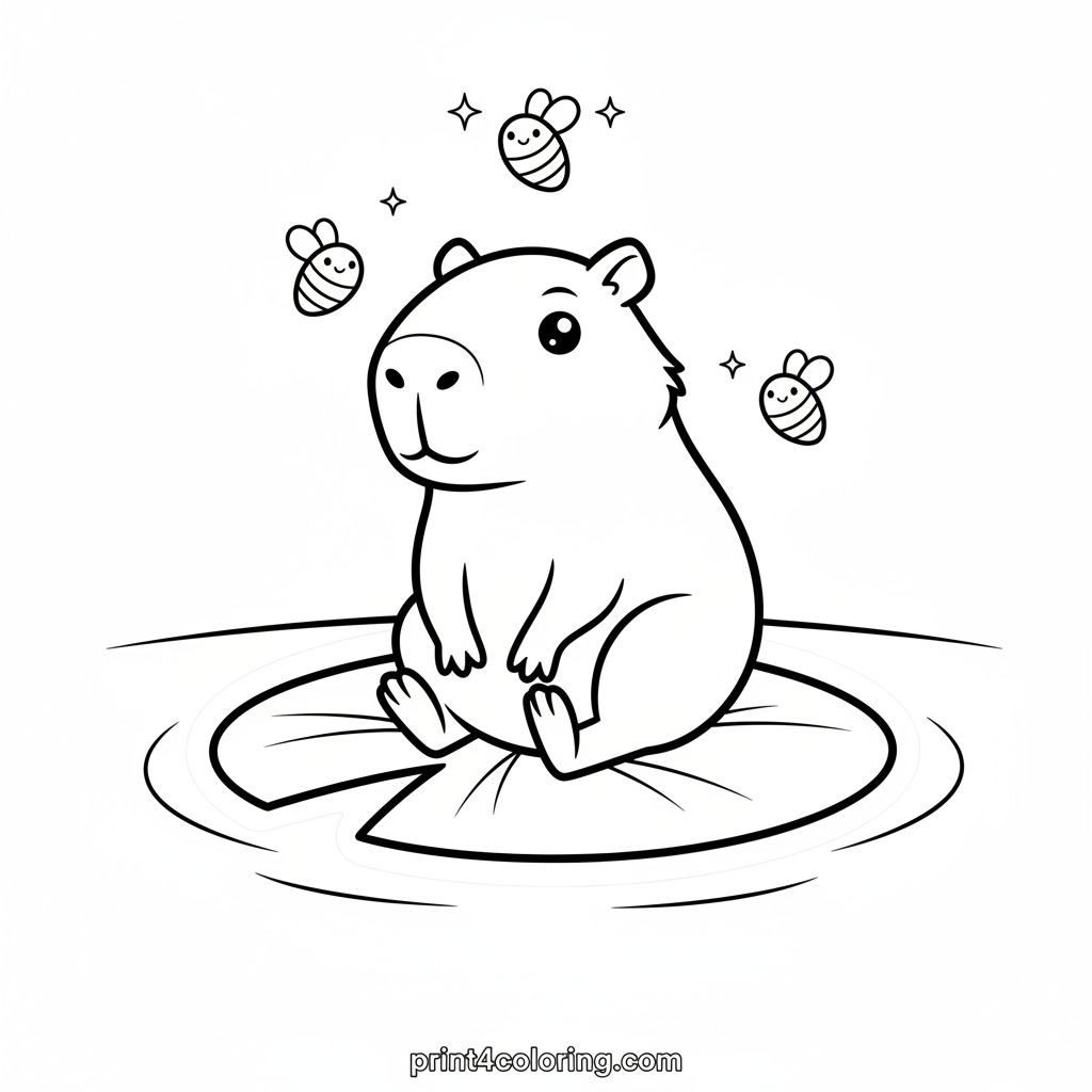 Capybara's Magical Lily Pad Ride