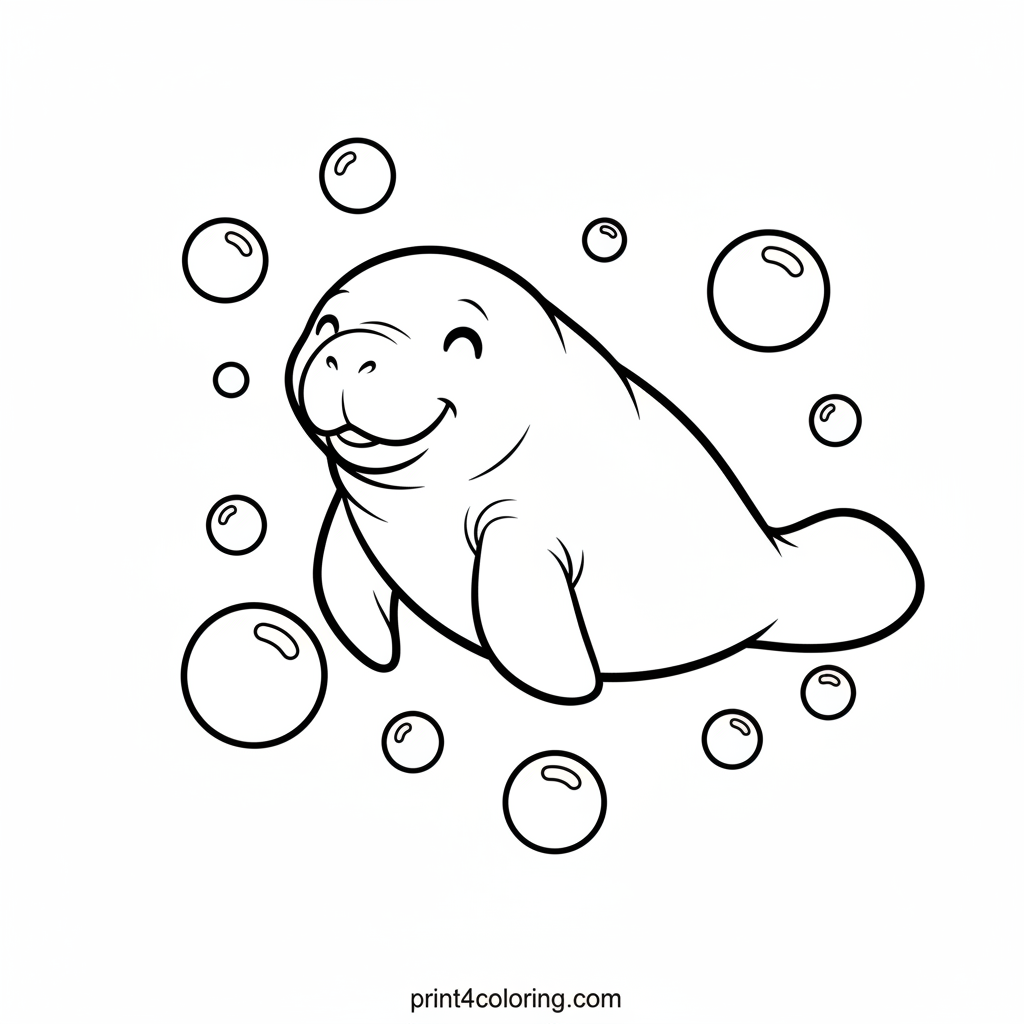 Happy Manatee's Bubbly Adventure