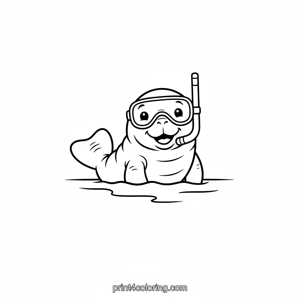 Manny the Manatee's Snorkel Surprise