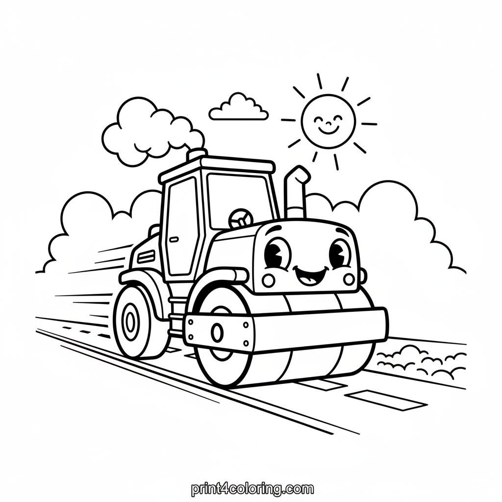 The Mighty Road Roller's Big Job