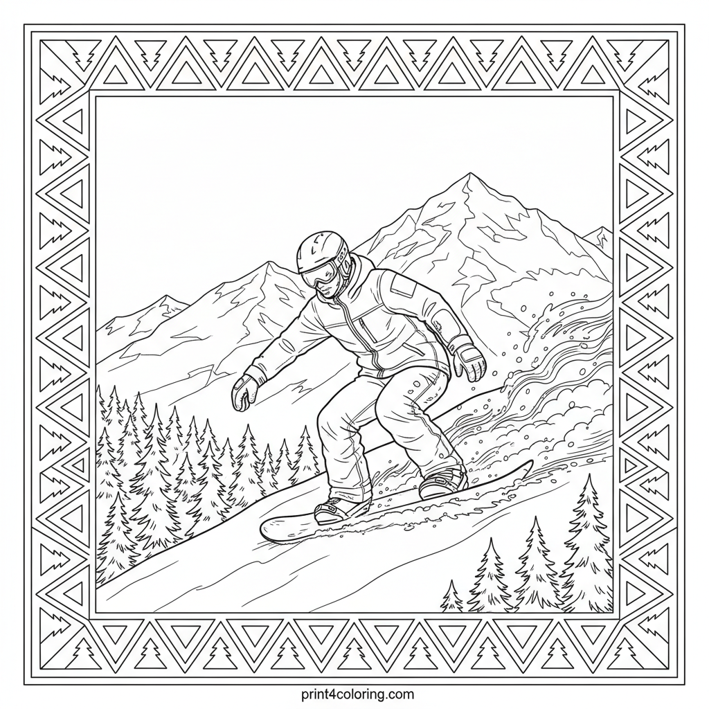 Snowboarder's Alpine Adventure