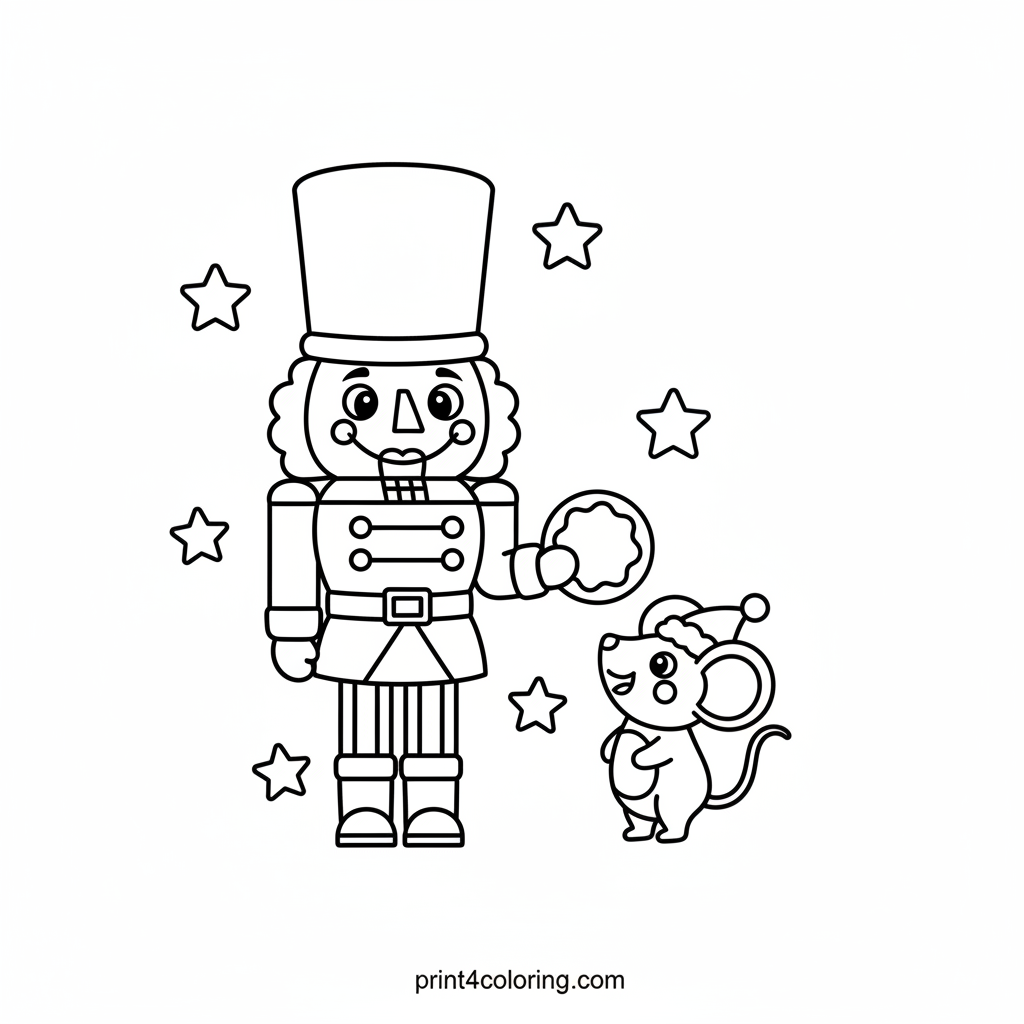 Nutcracker's Sweet Treat with a Mouse Friend