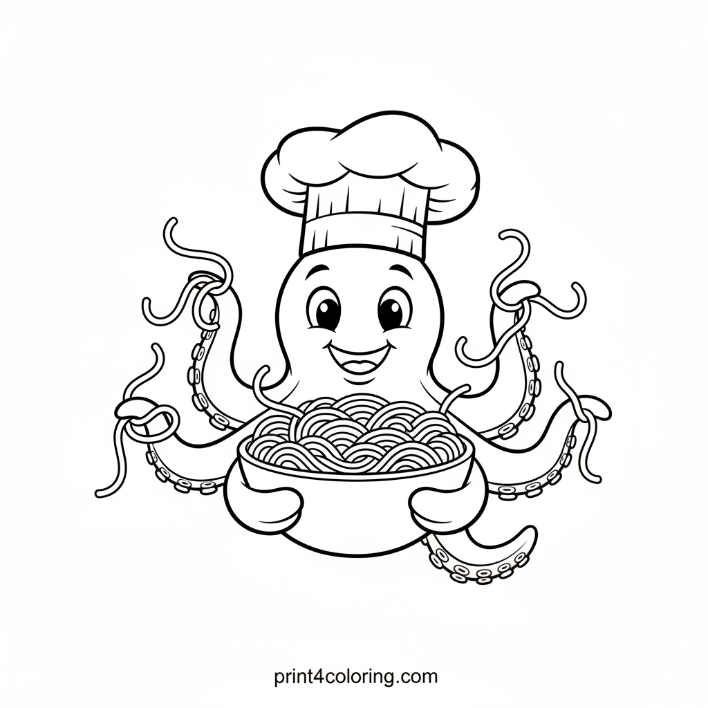 Octopus Chef's Silly Spaghetti Surprise!