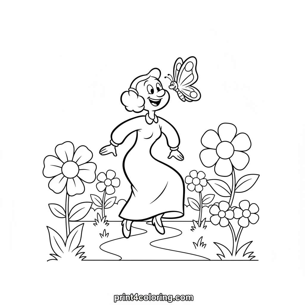 Olive Oyl's Garden Butterfly Surprise