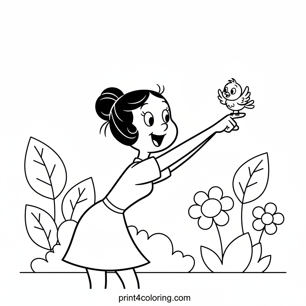 Olive Oyl's Sweet Feathered Friend