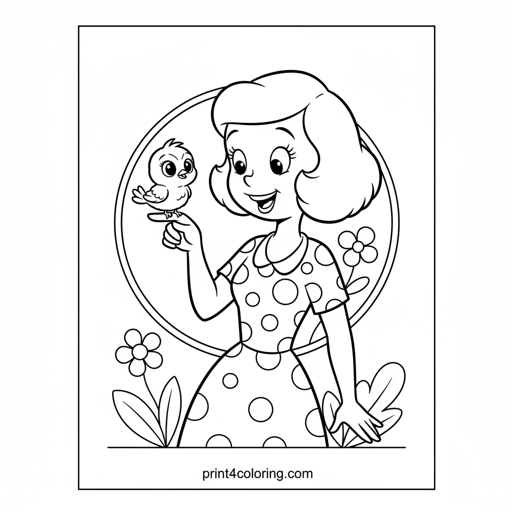 Olive Oyl and Her Tiny Bird Friend