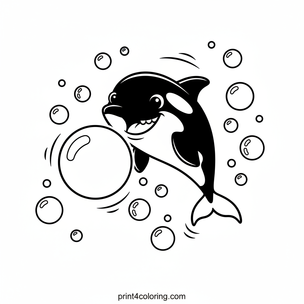 Orca's Silly Bubble Chase