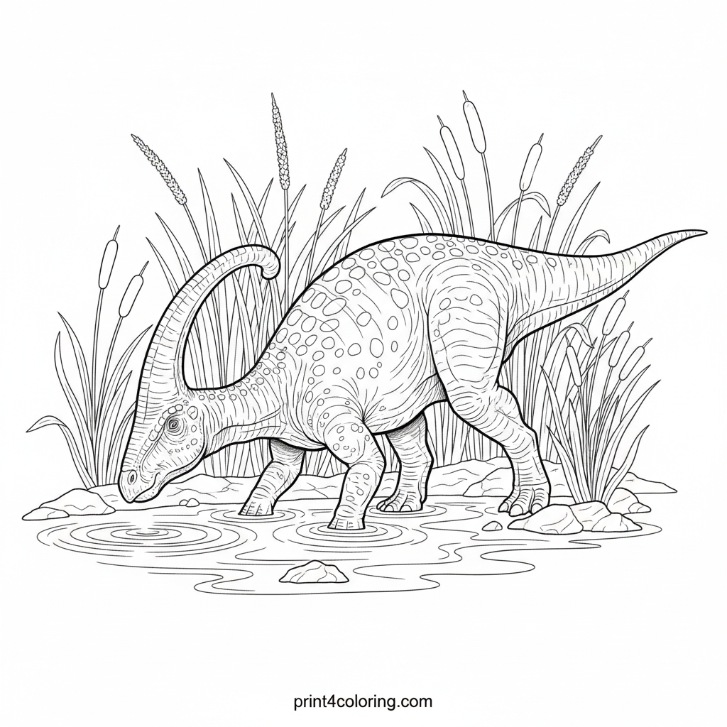 Peaceful Parasaurolophus Oasis