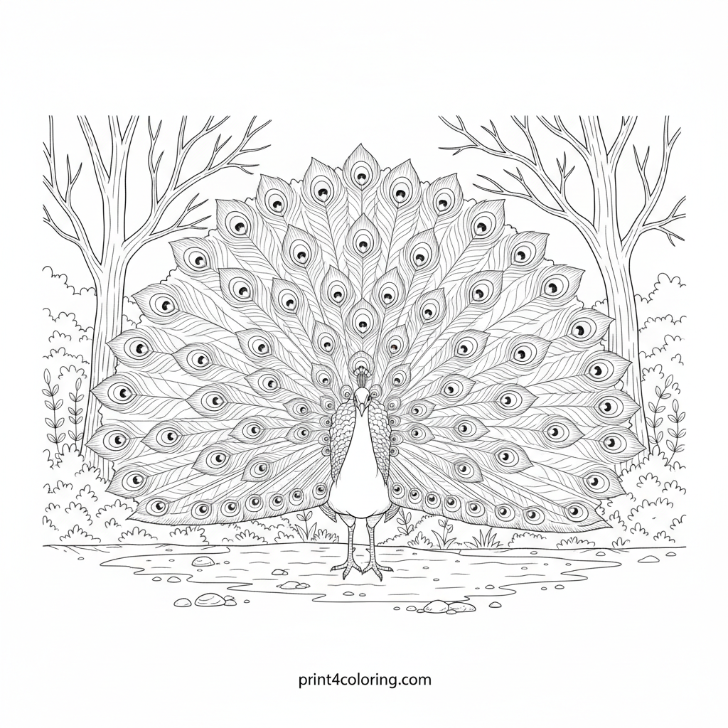 The Majestic Peacock's Dazzling Display