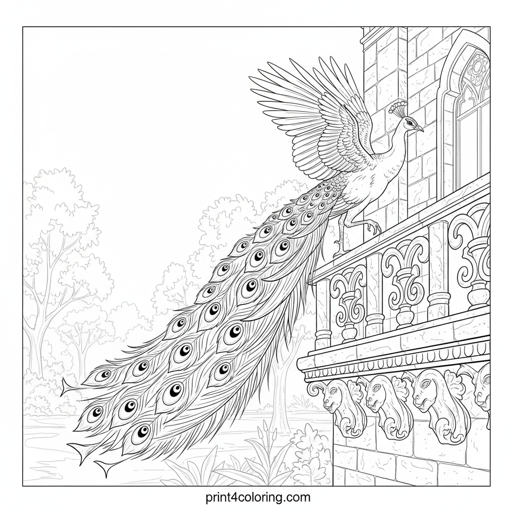 Regal Peacock's Palace Perch