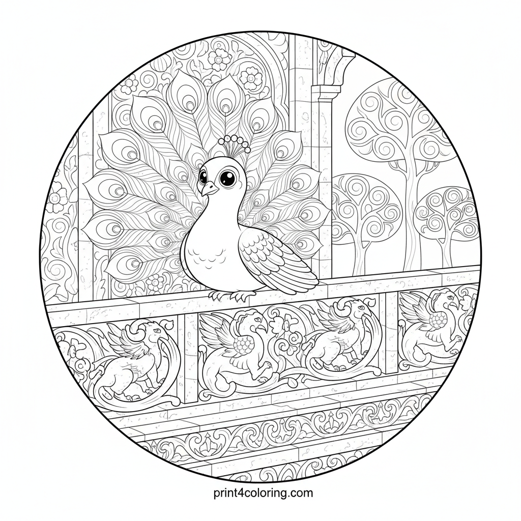 Regal Peacock's Palace Perch