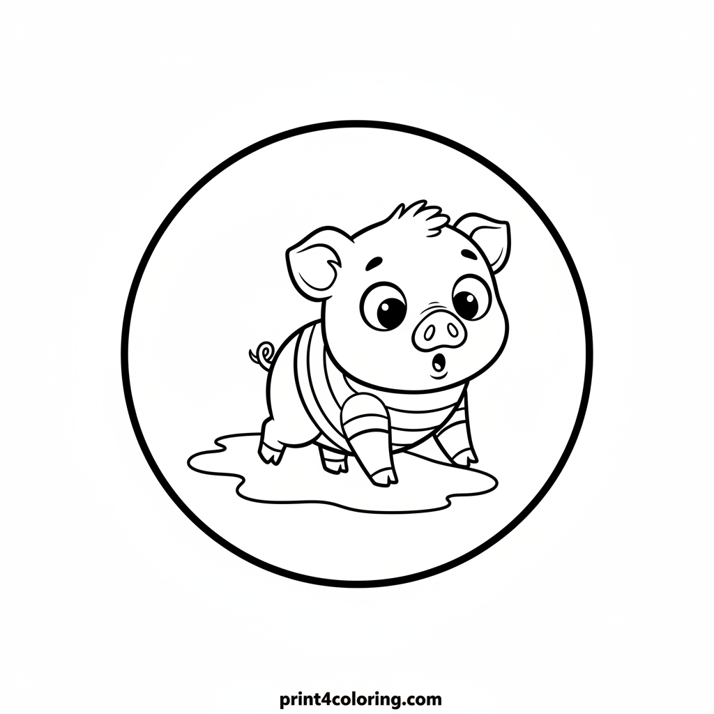 Piglet's Playful Shadow Chase