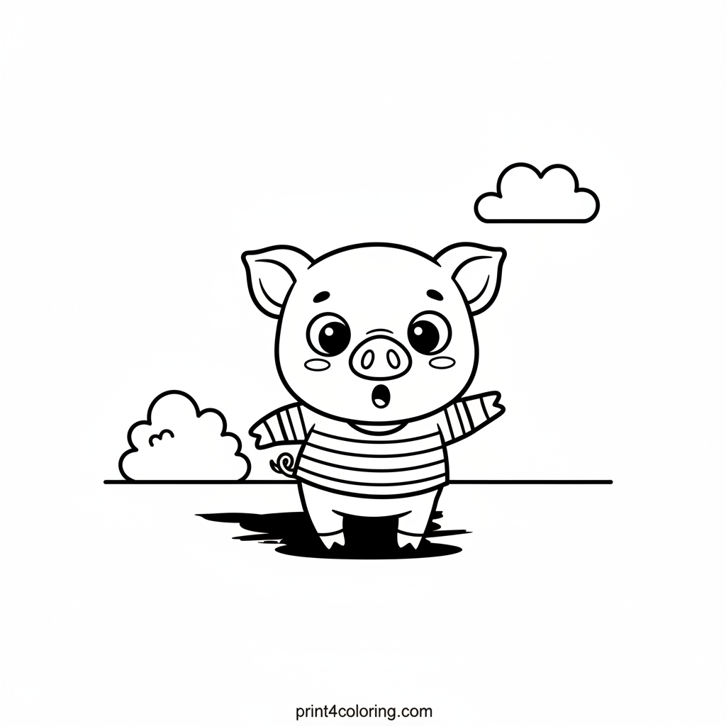 Piglet's Playful Shadow Dance