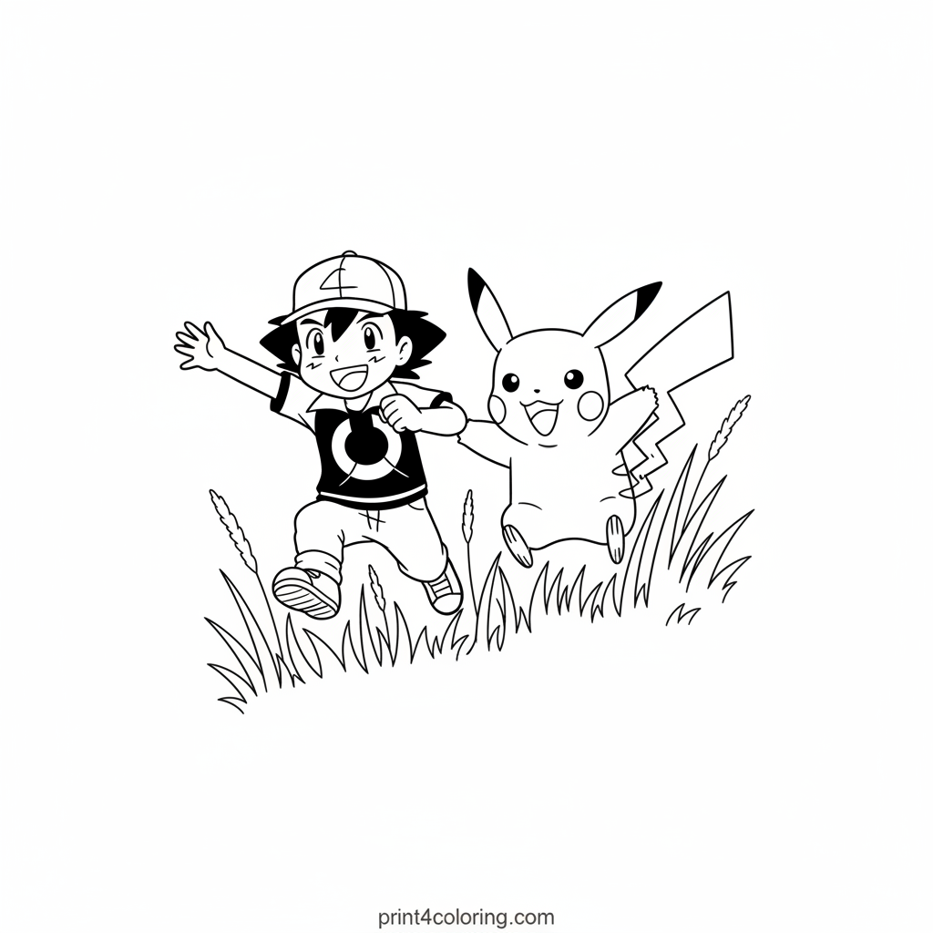 Ash and Pikachu's Sunny Sprint