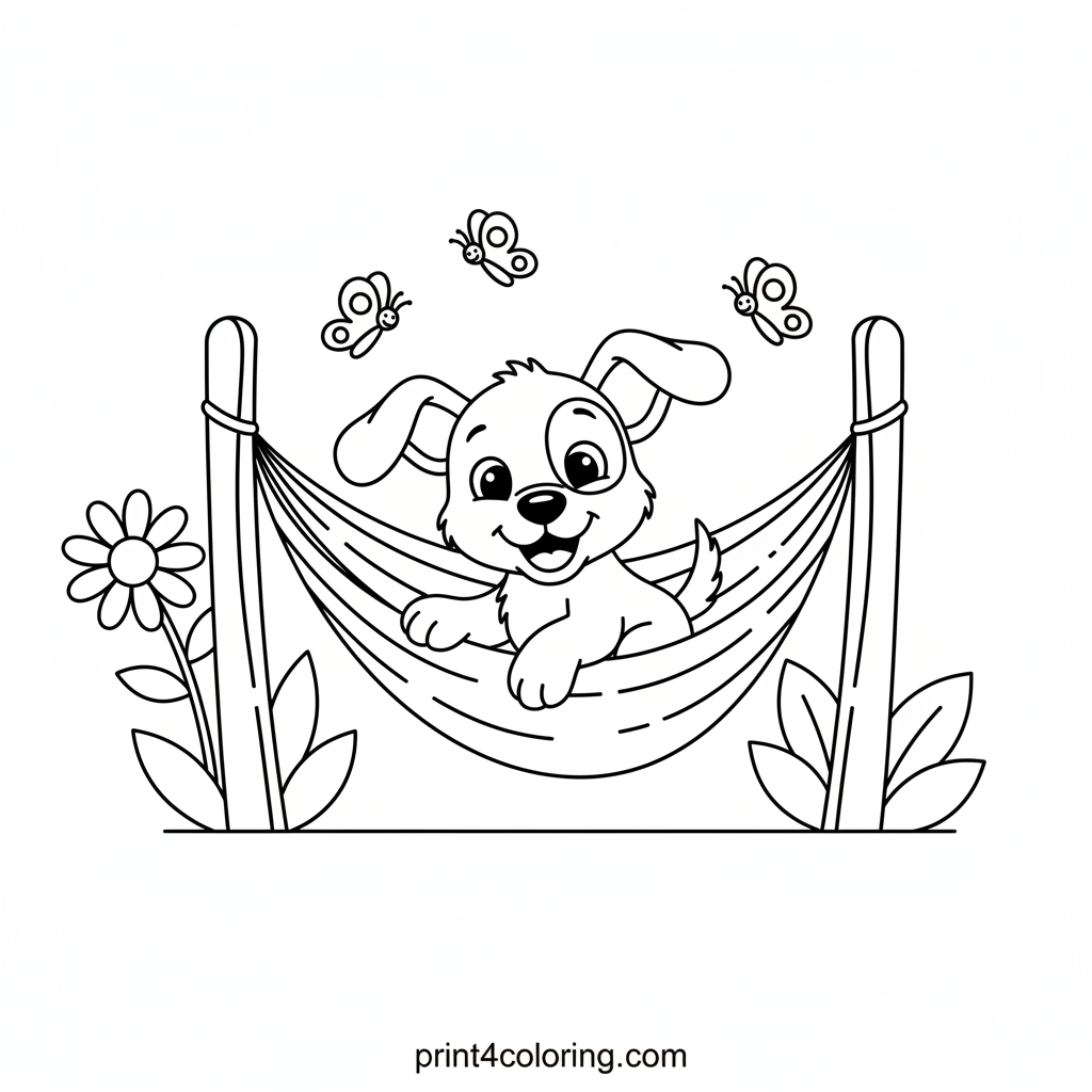 Swinging Puppy's Garden Playtime