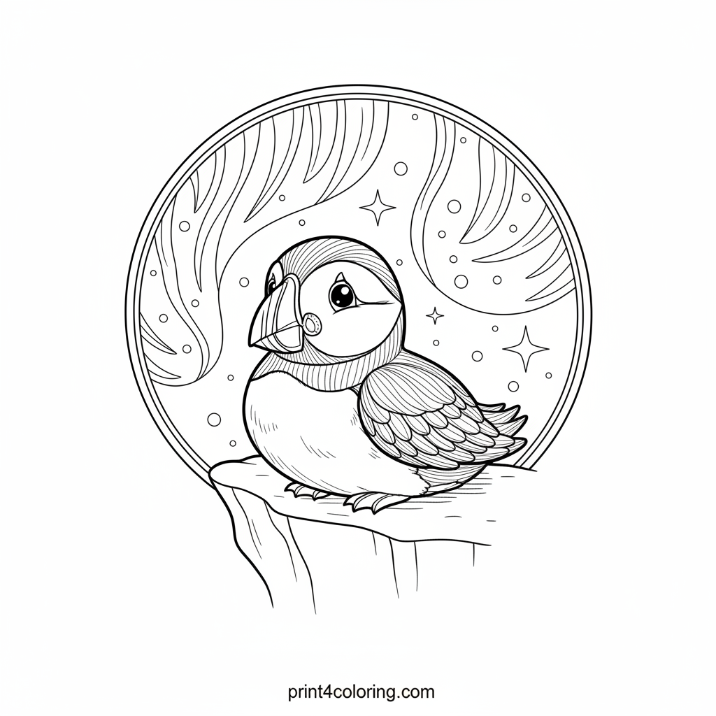 Puffin's Aurora Serenade