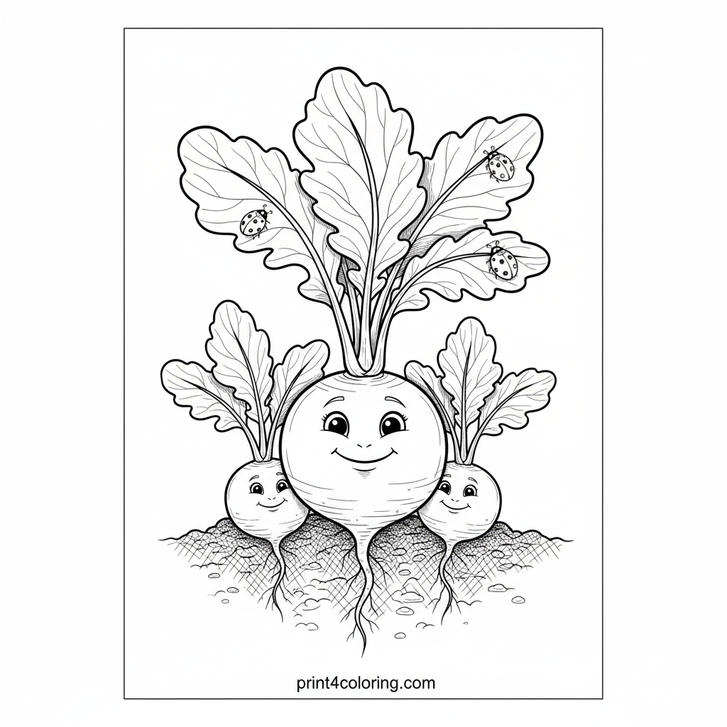The Radish Family's Garden Portrait