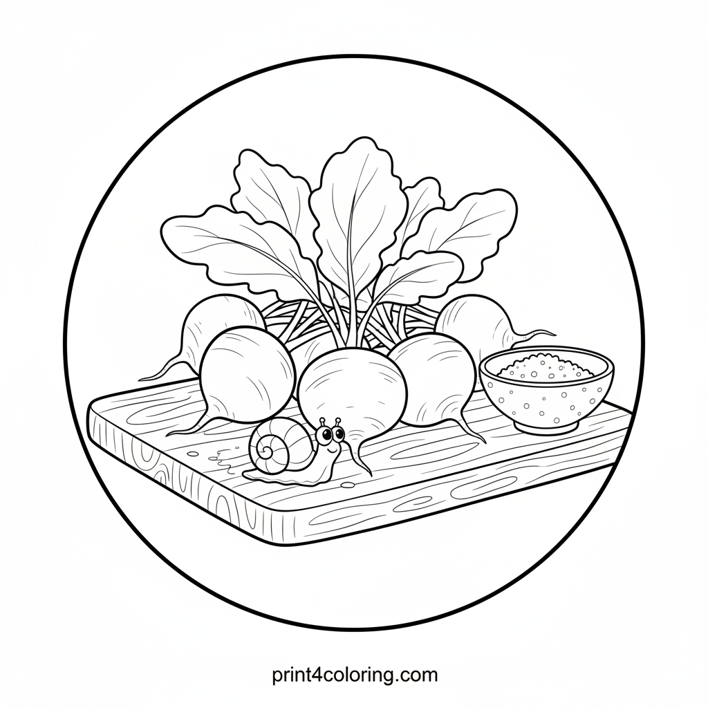 Garden Harvest: Radishes and a Snail's Journey