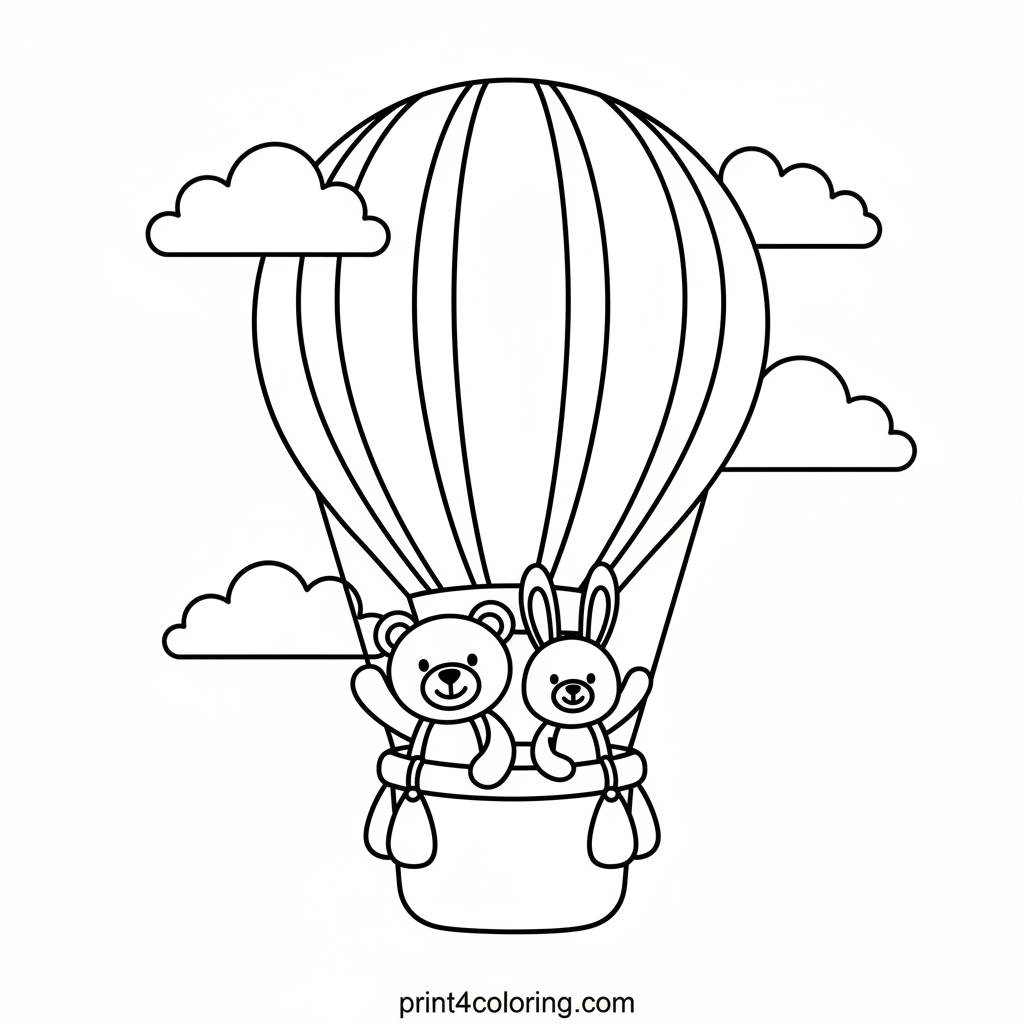 Teddy and Bunny's Rainbow Sky Adventure