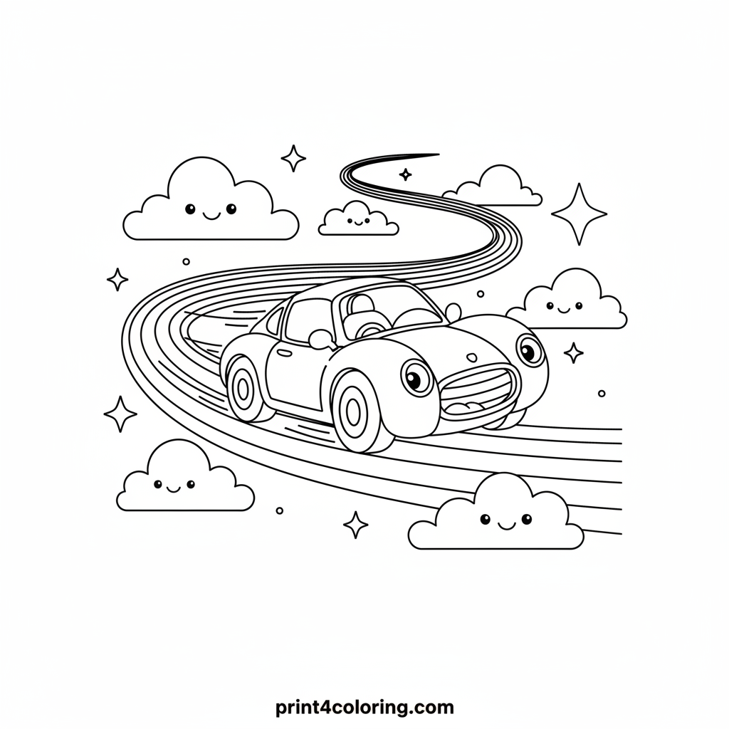 Rainbow Road Race: Sky-High Speed