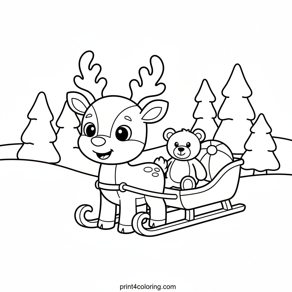 Happy Reindeer's Toy Delivery Adventure