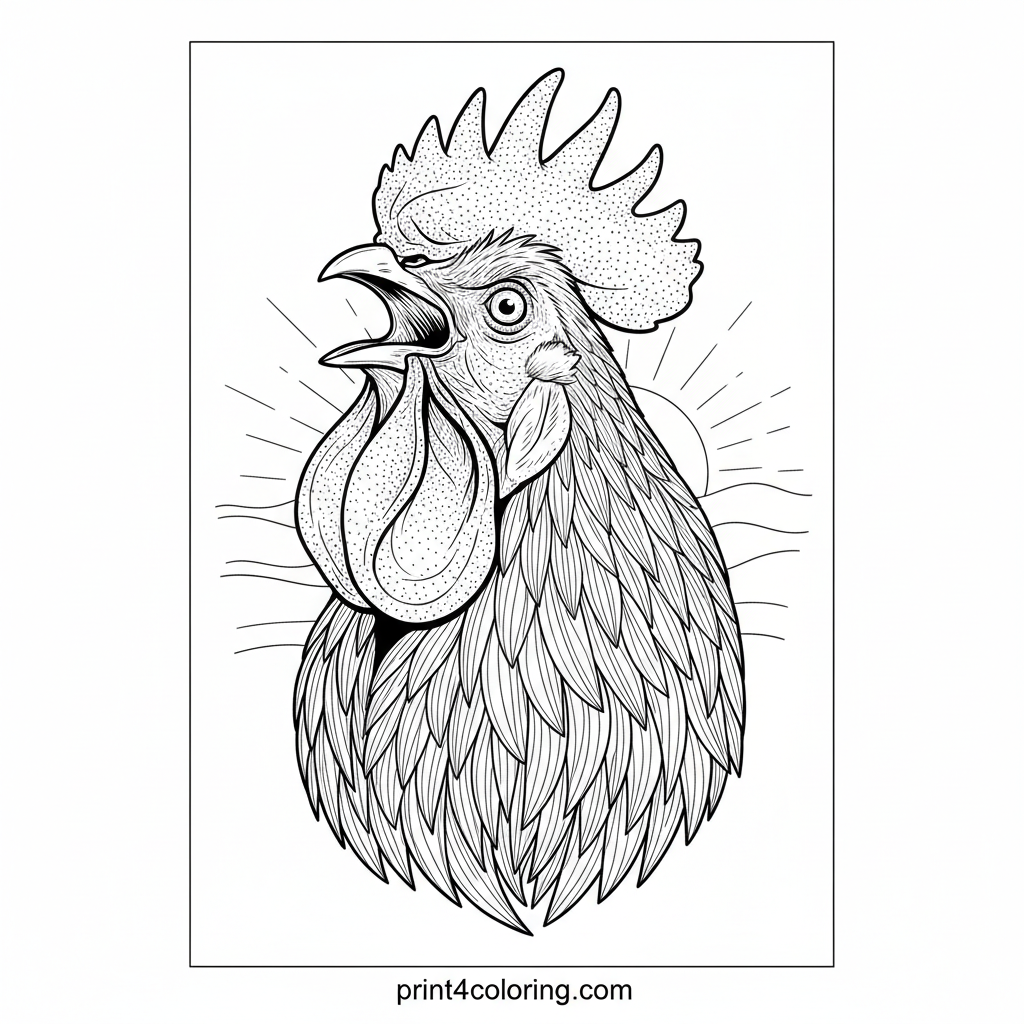 Sunrise Serenade: The Crowing Rooster