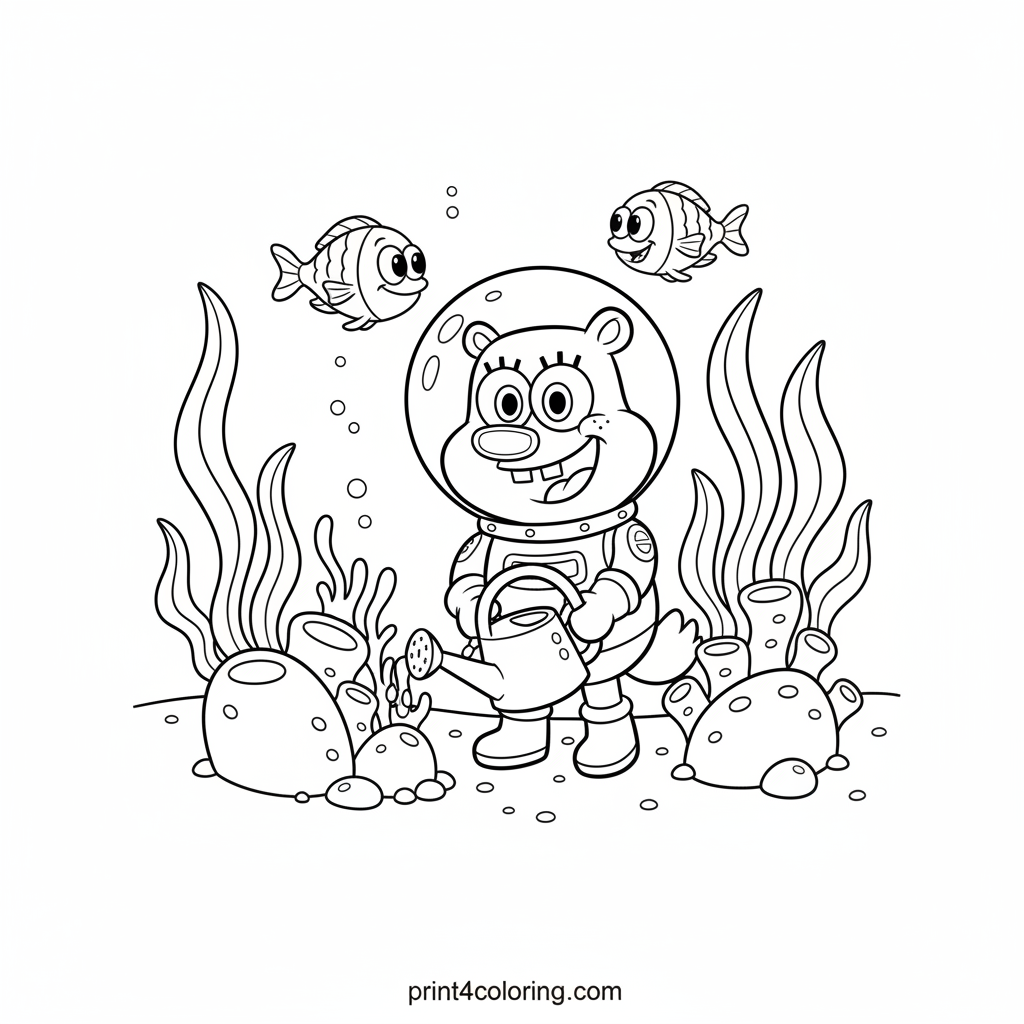 Sandy's Whimsical Undersea Garden Adventure