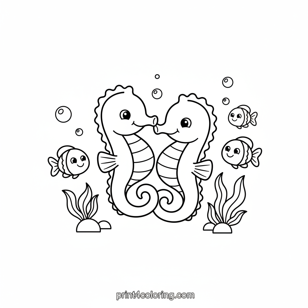 Graceful Seahorse Swirl
