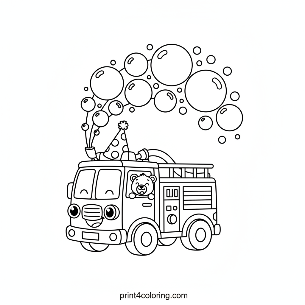 Silly Fire Truck Bubble Bash