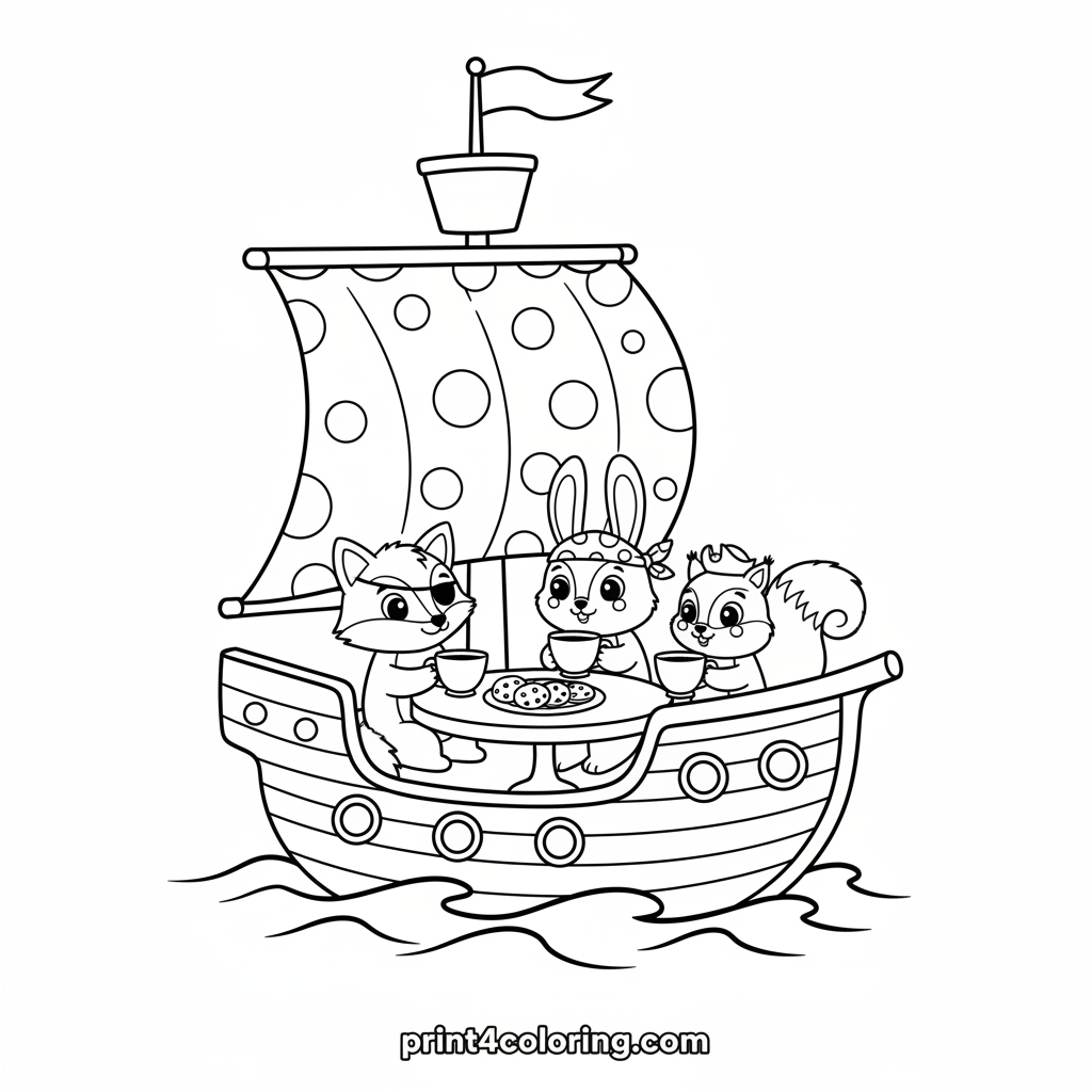 Silly Animal Pirates' Tea Party