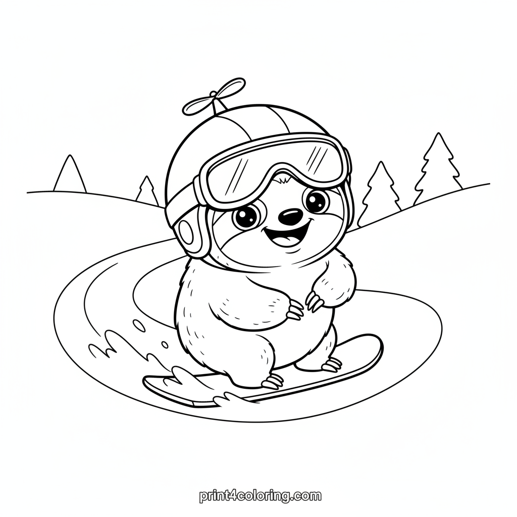 Silly Sloth's Snowy Slopes Adventure