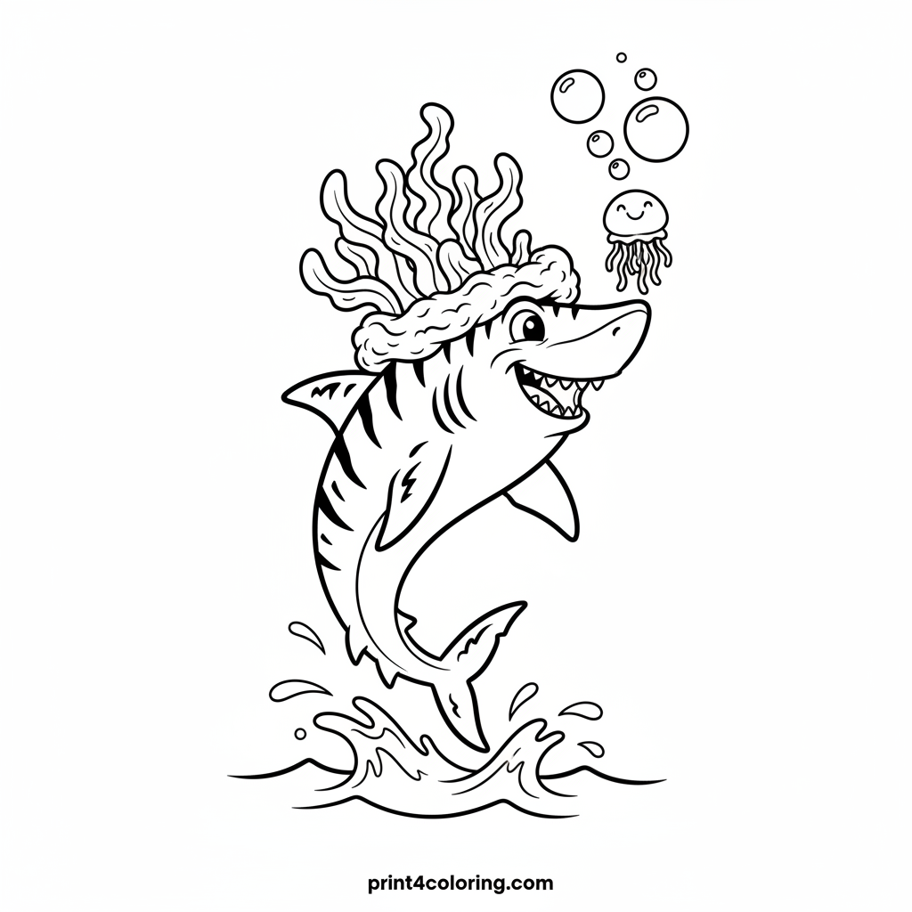 Silly Striped Shark's Seaweed Hat Adventure