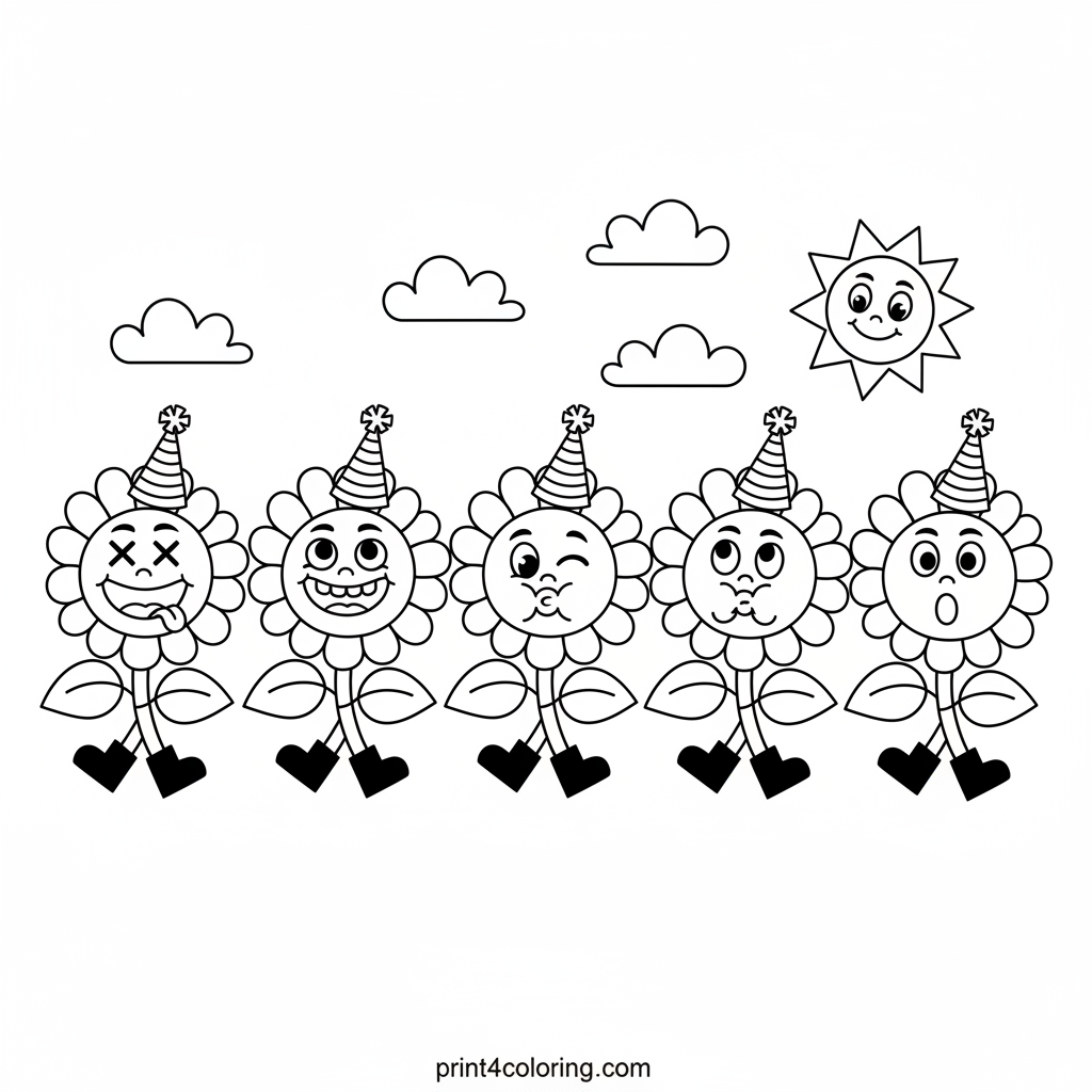 The Wobbly Sunflower Parade