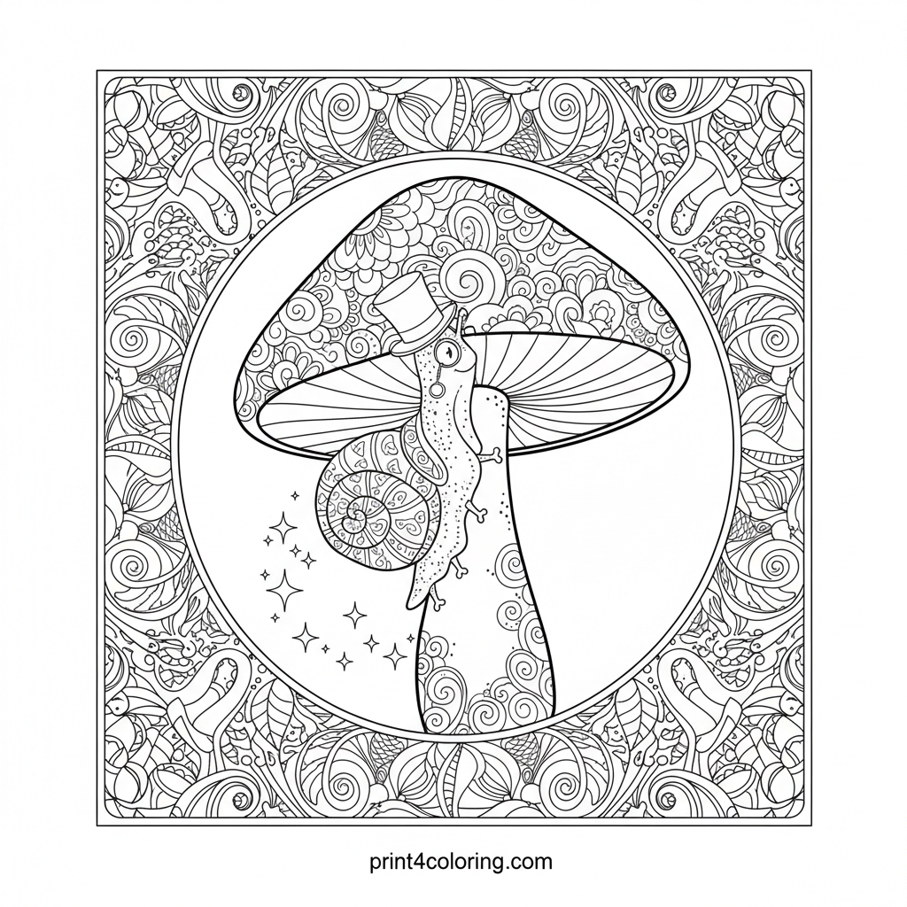 Sir Reginald's Patterned Mushroom Ascent