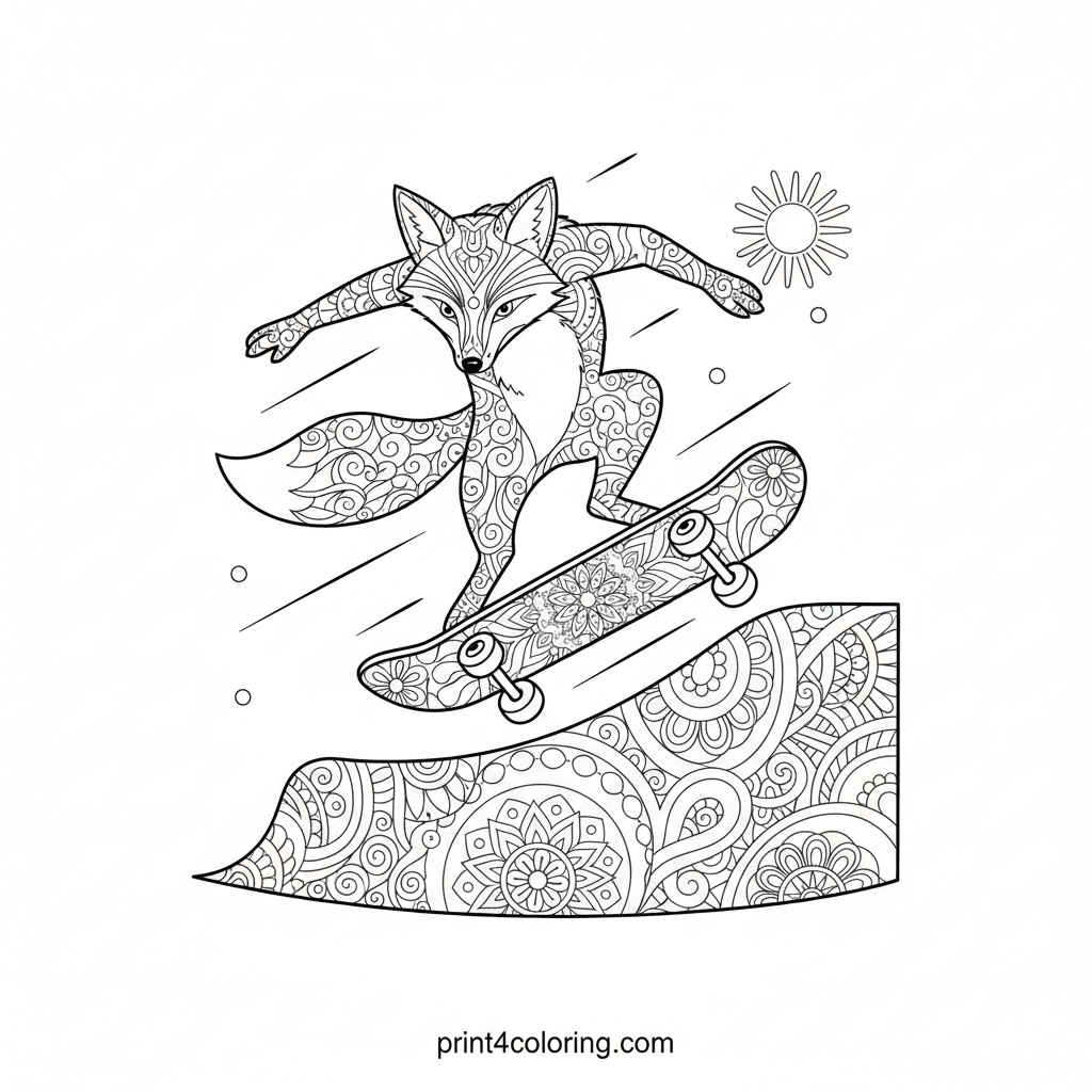 Epic Ollie: The Skateboarding Fox