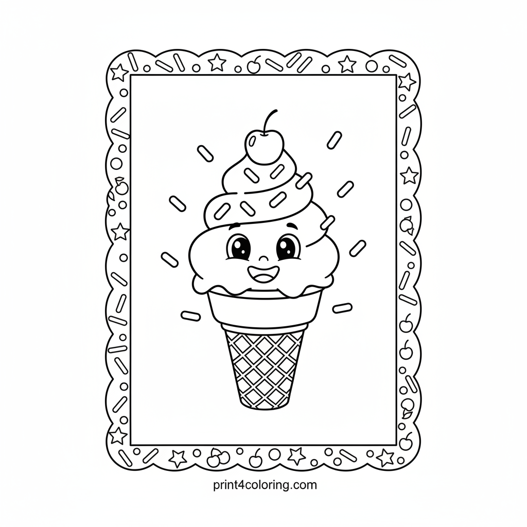 Sweet Smiling Swirl Ice Cream Adventure