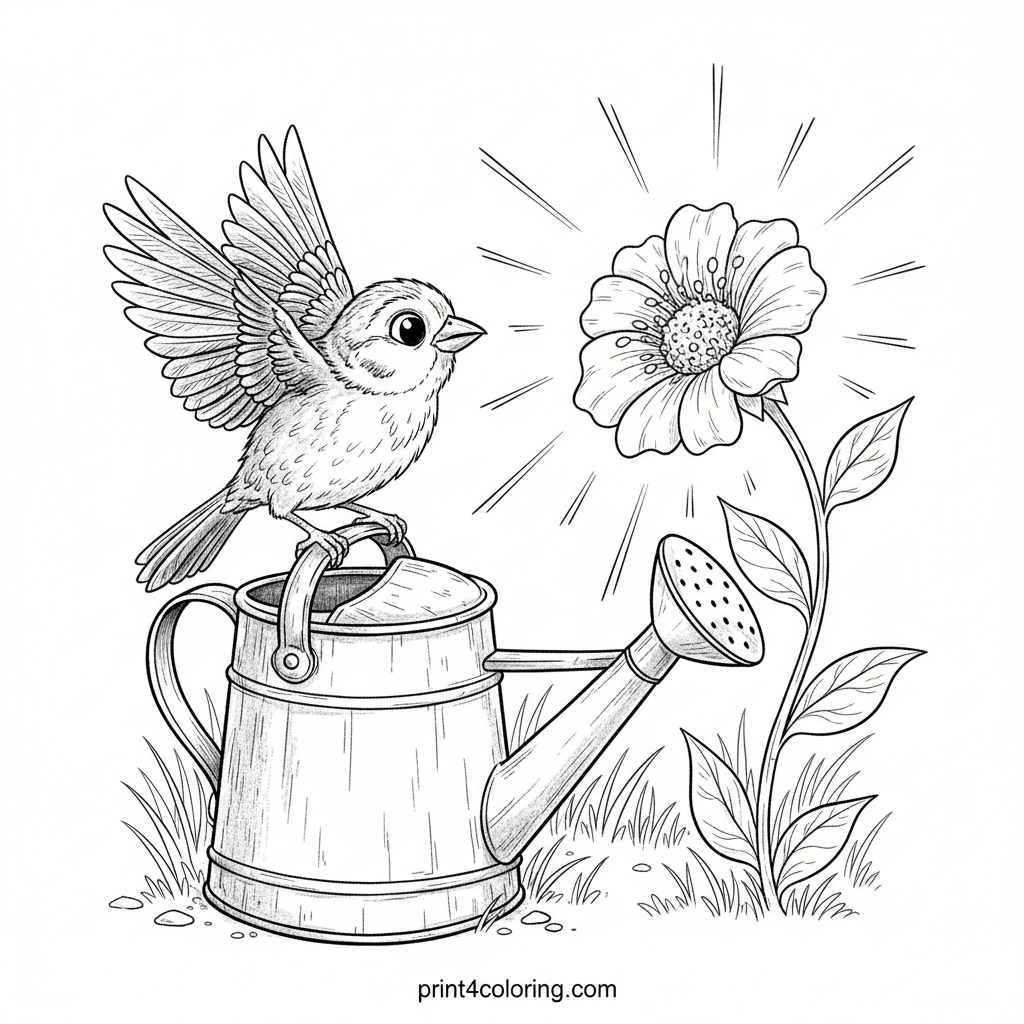 Sparrow's Luminous Garden Secret