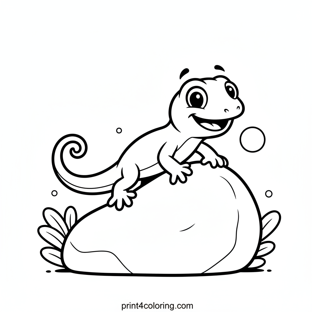 Sunny Scampers: The Speedy Rock Lizard