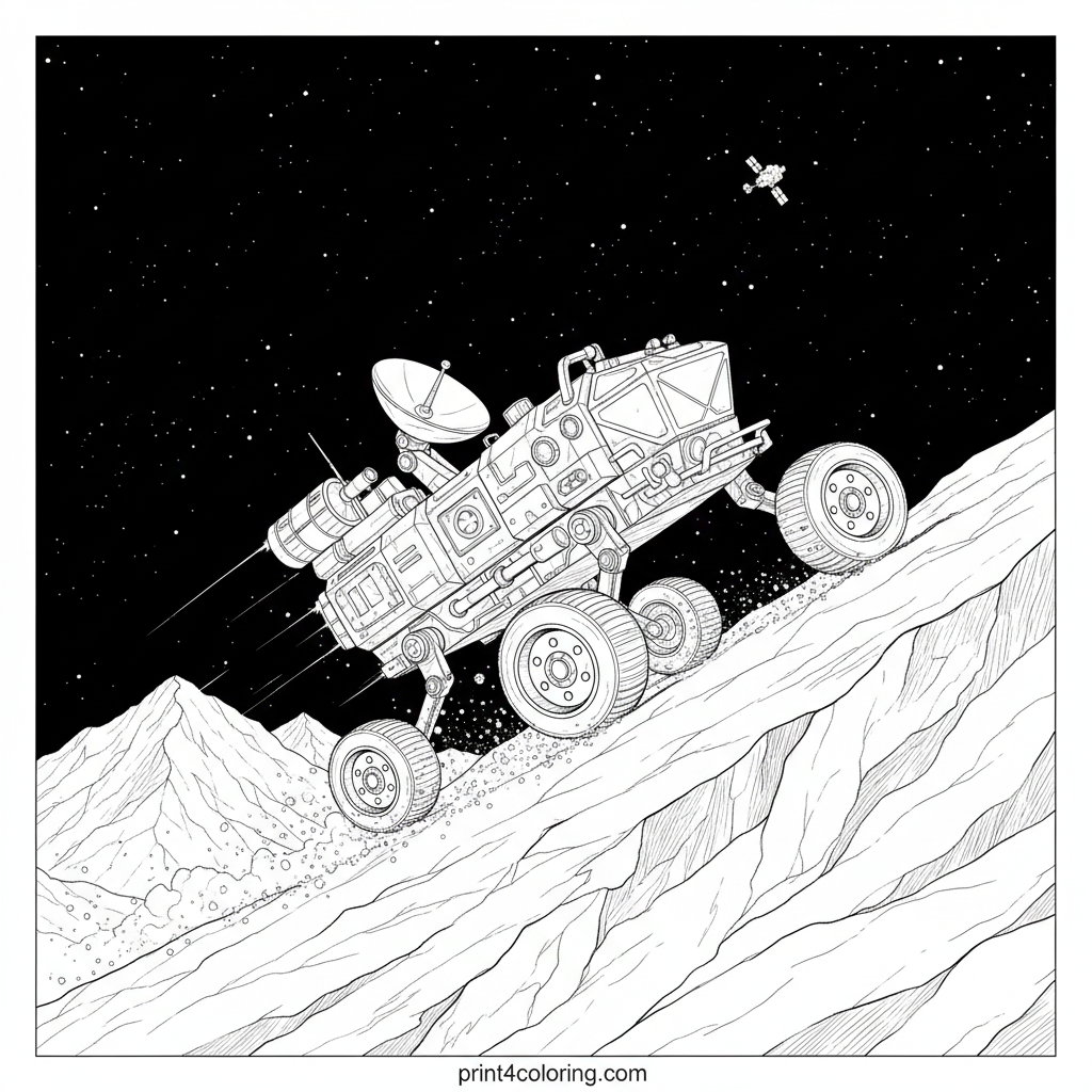 Pluto's Icy Ascent: Speedy Rover's Grand Adventure