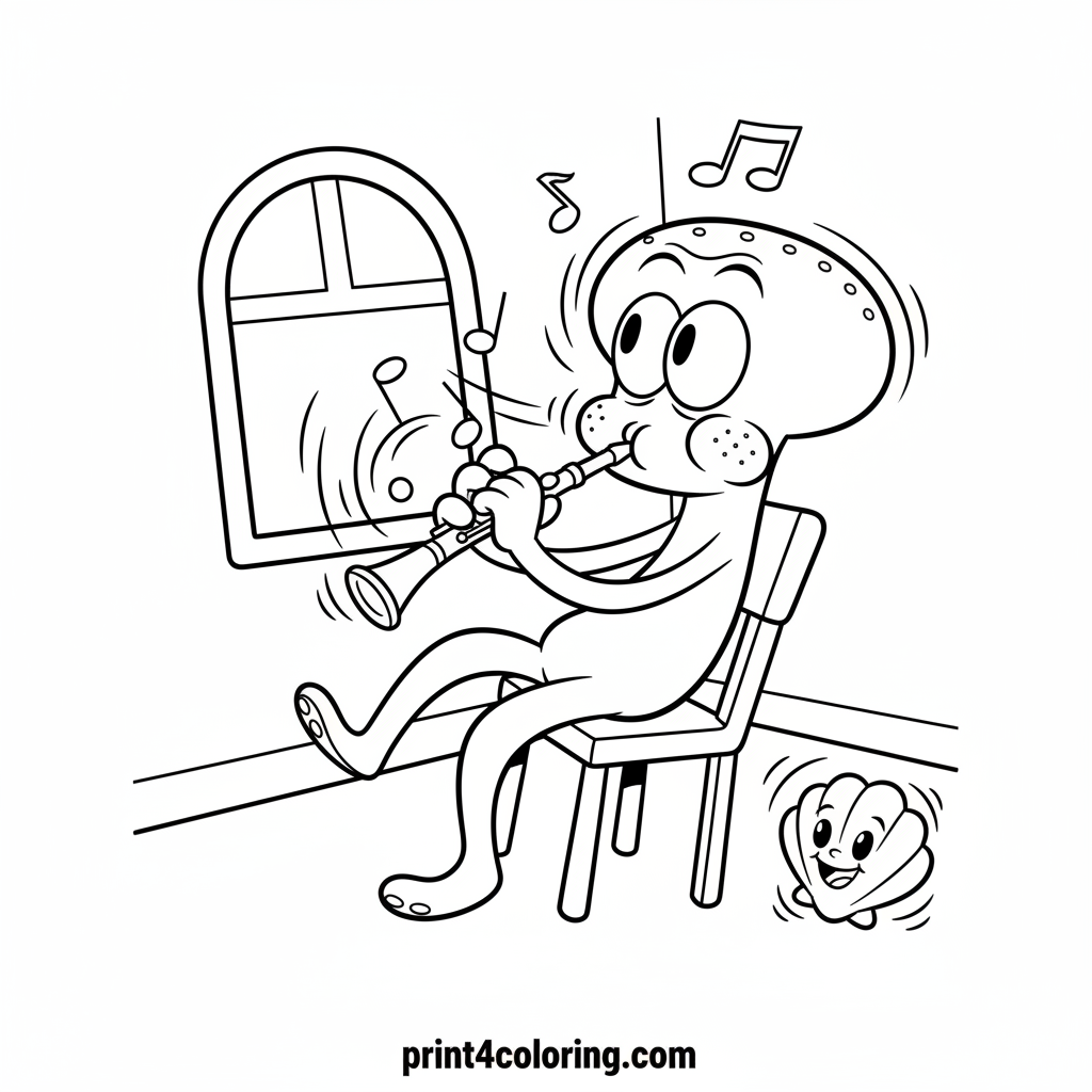 Squidward's Peaceful Clarinet Practice