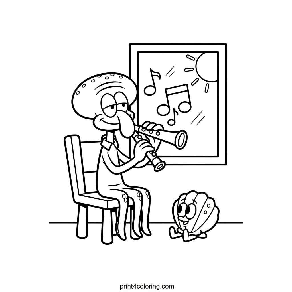 Squidward's Serene Serenade