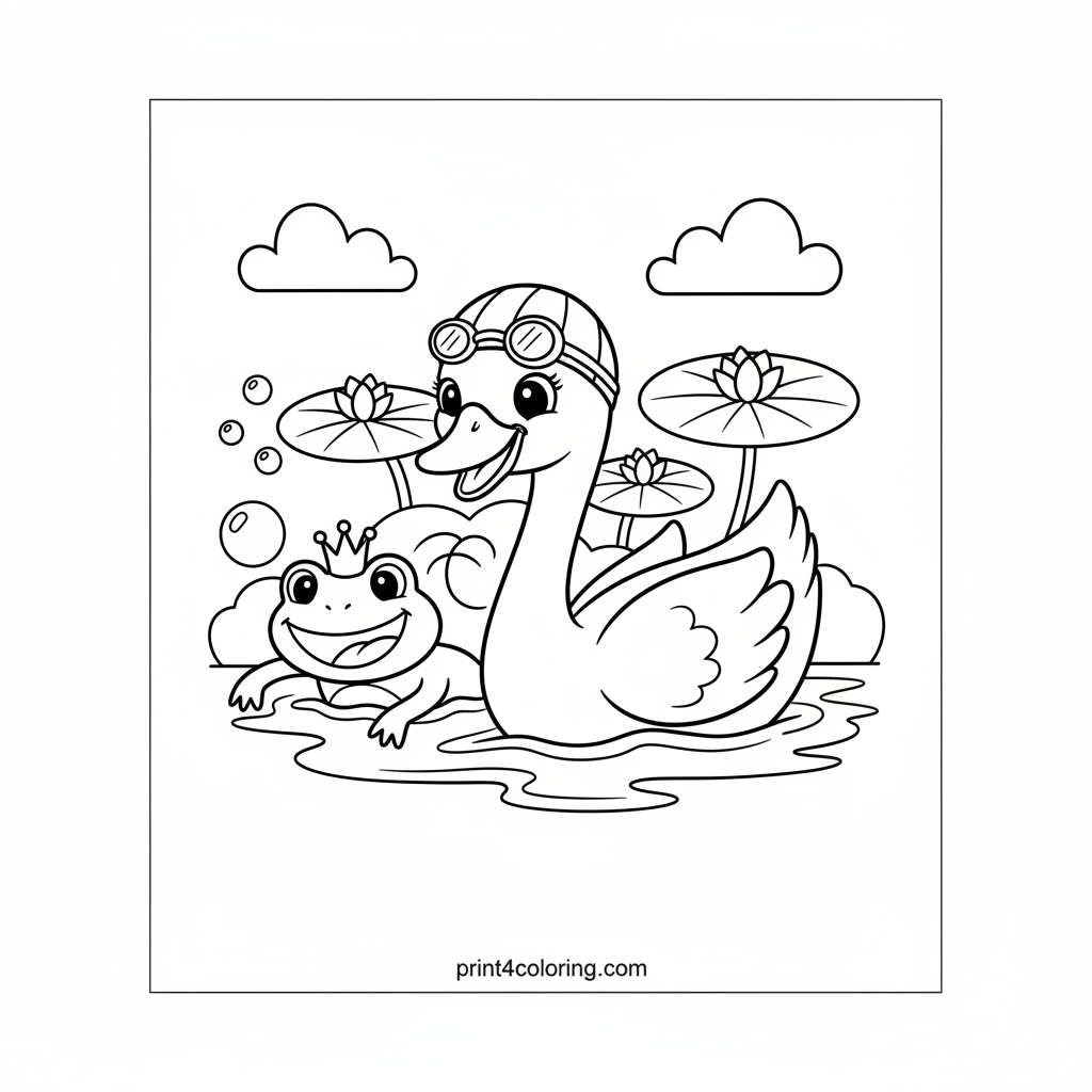 The Silly Swan and Frog Race