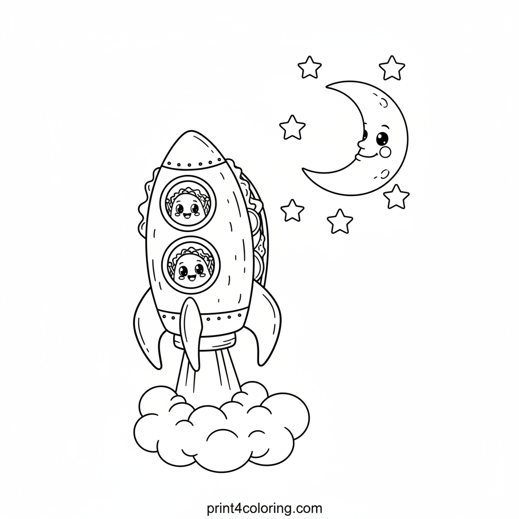 Smiling Tacos' Moon Mission