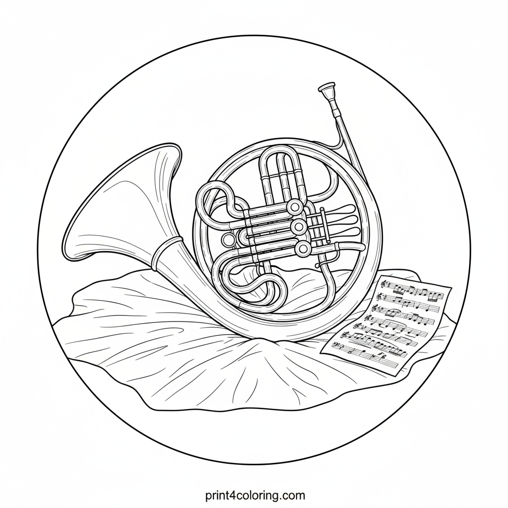 The Majestic French Horn Still Life