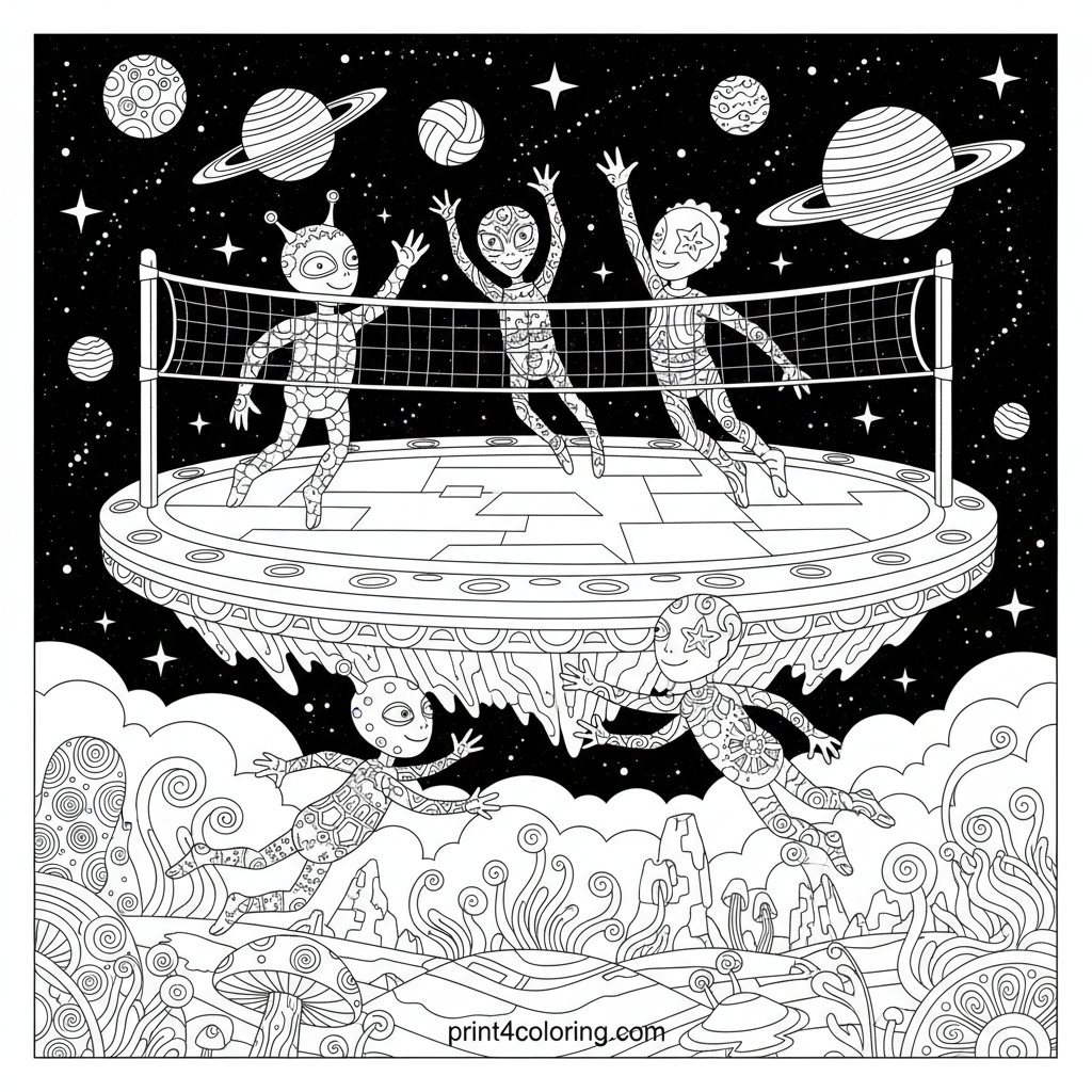 Cosmic Spike: The Great Intergalactic Volleyball Match