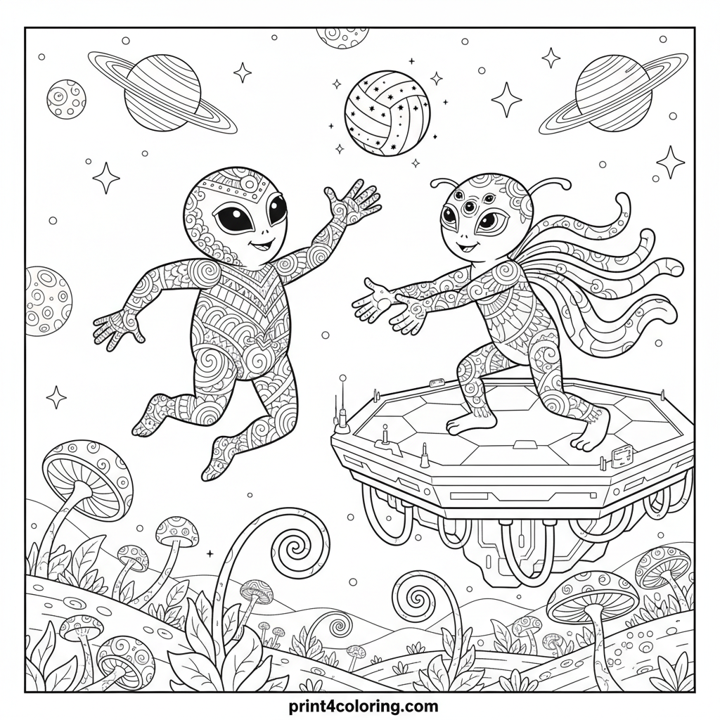 Cosmic Spikers: The Intergalactic Volleyball Showdown