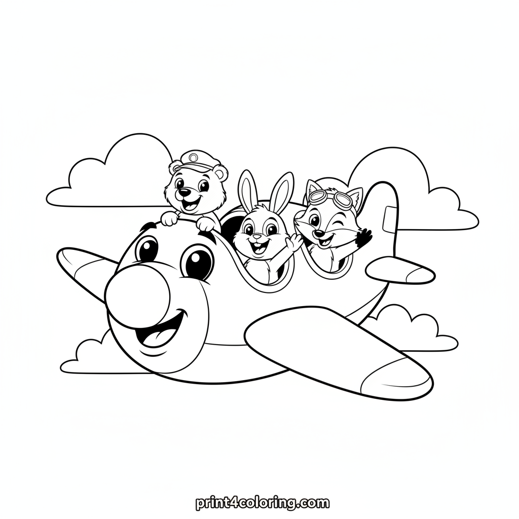 The Happy Plane's First Sky Adventure