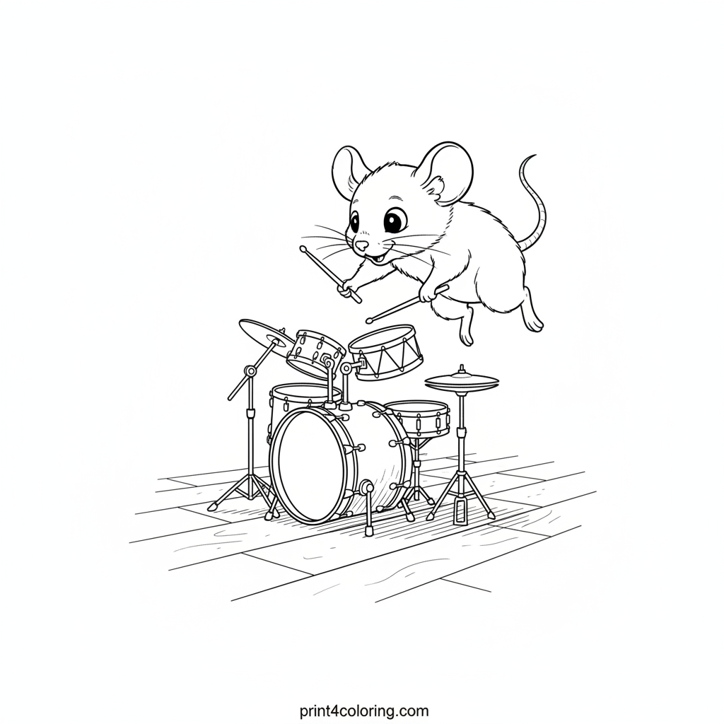 The Mouse and the Miniature Drum Kit: A Tiny Rock Star's Dream