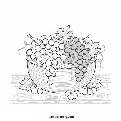 Grapes coloring pages preview